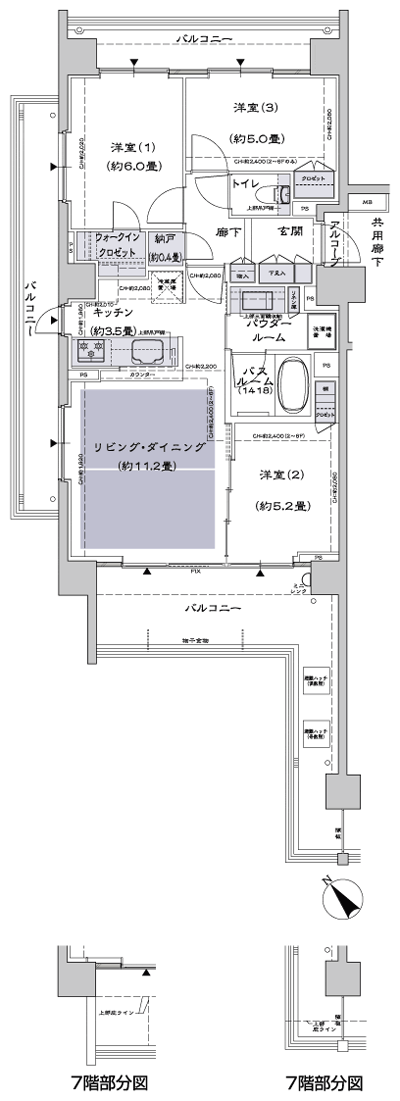Floor: 3LD ・ K + N (storeroom) + WIC (walk-in closet), the occupied area: 68.85 sq m, price: 36 million yen, currently on sale