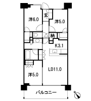Floor: 3LD ・ K + N (storeroom) + 2WIC (walk-in closet), the occupied area: 67.69 sq m, price: 34 million yen, currently on sale