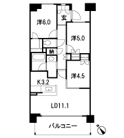 Floor: 3LD ・ K + N (storeroom) + WIC (walk-in closet), the occupied area: 67.35 sq m, Price: 39,600,000 yen, now on sale