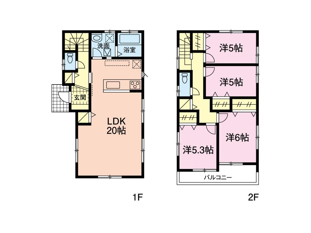 Floor plan. Price 41,800,000 yen, 4LDK, Land area 110.01 sq m , Building area 104.3 sq m