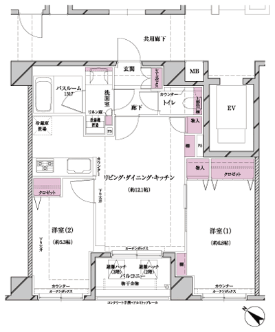 Floor: 2LDK, occupied area: 54.67 sq m, Price: 31,900,000 yen, now on sale
