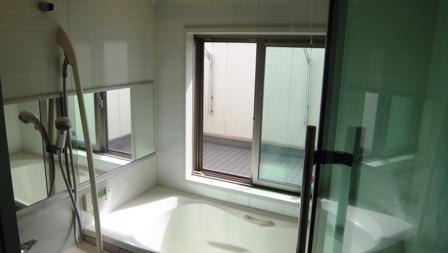 Bathroom. Bathroom with views of the sky With ventilation dryer