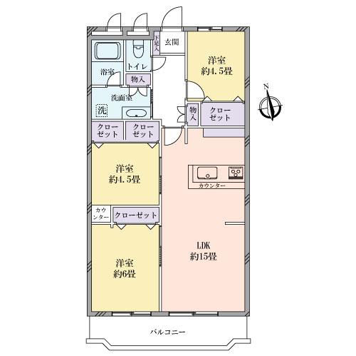 Floor plan. 2LDK + S (storeroom), Price 25,800,000 yen, Occupied area 71.61 sq m , Balcony area 6.72 sq m