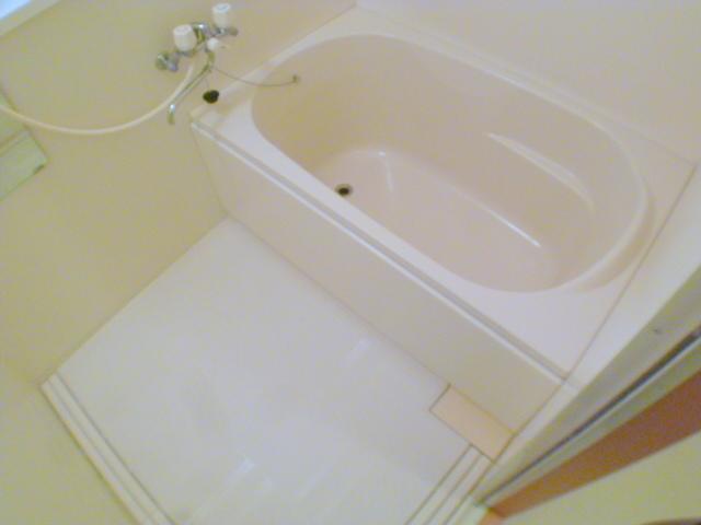 Bath. Comfortably placed in the bathtub spread