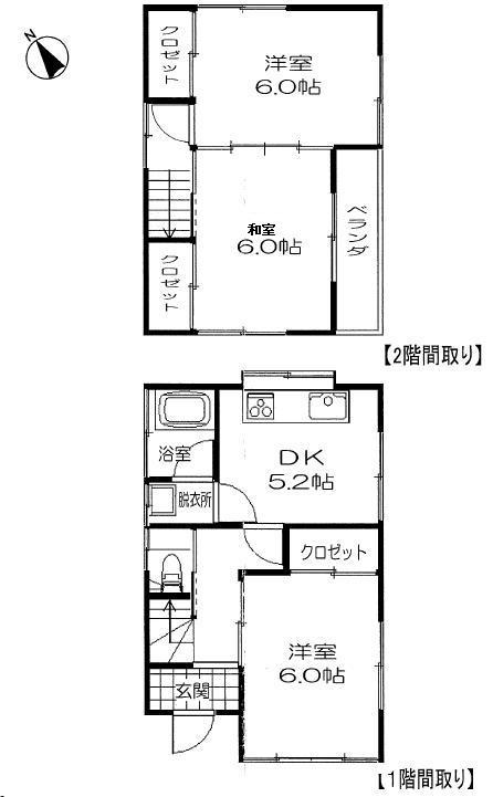 Floor plan. 13.8 million yen, 3DK, Land area 46.87 sq m , Building area 55.89 sq m