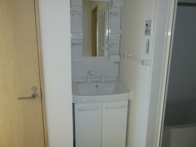 Washroom. Independent washbasin shampoo dresser