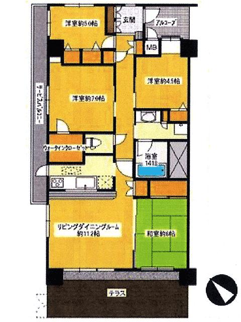 Floor plan. 4LDK, Price 31 million yen, Occupied area 85.89 sq m , Balcony area 7.76 sq m