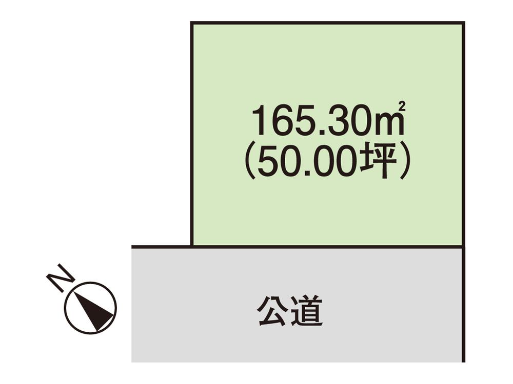 Compartment figure. Land price 22.5 million yen, Land area 165.3 sq m