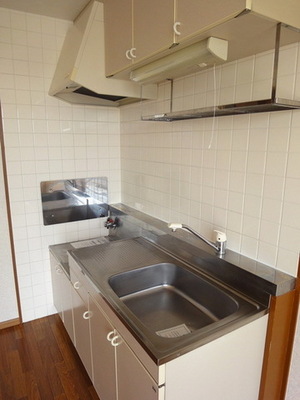 Kitchen. Two-burner gas stove installation Allowed