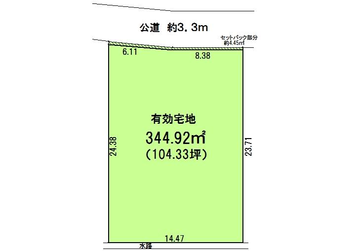 Compartment figure. Land, price 1 157.5 million yen, Land area 349.37 sq m