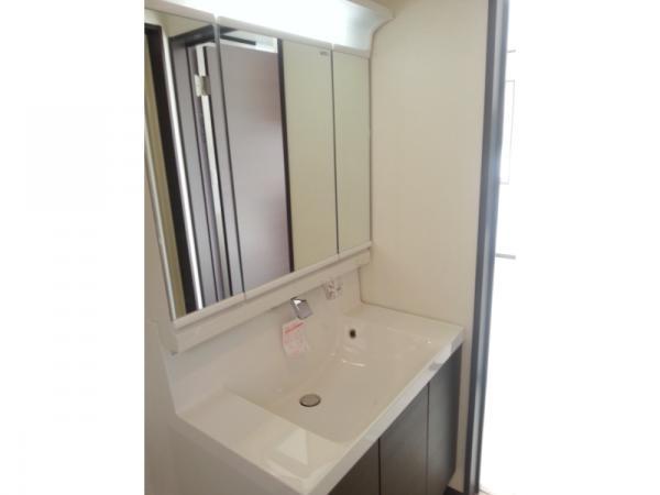 Wash basin, toilet. Bathroom vanity