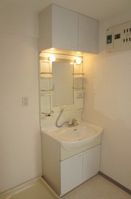 Washroom. Shampoo is a separate vanity with a dresser