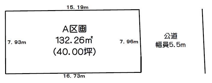 Compartment figure. Land price 39,800,000 yen, Land area 132.26 sq m