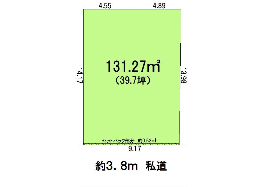 Compartment figure. Land price 43,700,000 yen, Land area 131.27 sq m