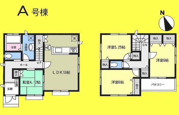 Floor plan. 35,900,000 yen, 4LDK, Land area 94.53 sq m , It is a building area of 90.25 sq m floor plan