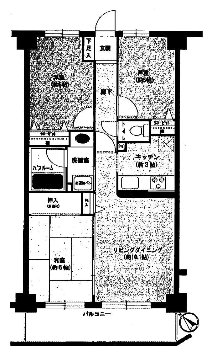 Floor plan. 3LDK, Price 23.6 million yen, Footprint 64.8 sq m , Balcony area 9 sq m
