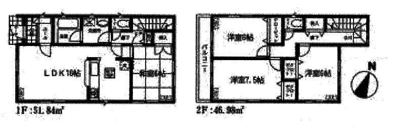 Floor plan. 19,800,000 yen, 4LDK, Land area 164.14 sq m , Building area 98.82 sq m