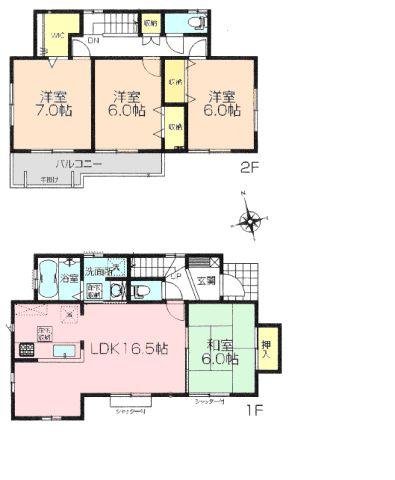 Floor plan. 32,800,000 yen, 4LDK, Land area 107.07 sq m , It is a building area of 99.37 sq m floor plan