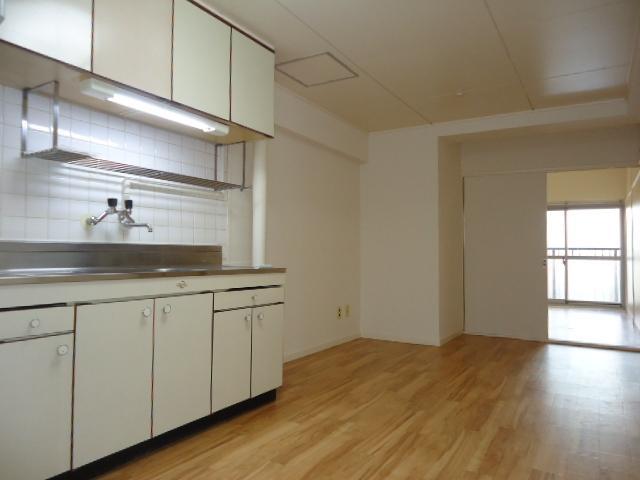 Living and room. Bright kitchen