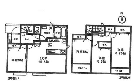 Floor plan. (3 Building), Price 26,800,000 yen, 4LDK, Land area 141.42 sq m , Building area 103.81 sq m