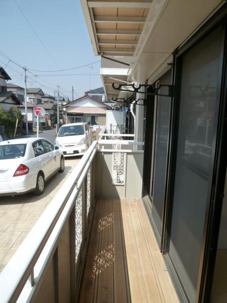 Balcony. Sunny day to the veranda