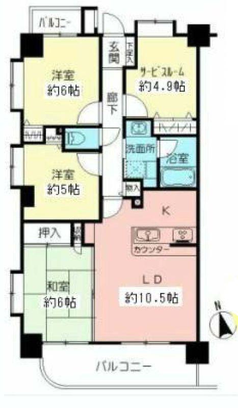 Floor plan. 3LDK+S, Price 29,800,000 yen, Occupied area 76.16 sq m , Balcony area 11.8 sq m floor plan