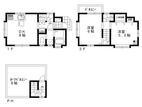 Floor plan. 19,800,000 yen, 2DK, Land area 49.51 sq m , Building area 49.48 sq m