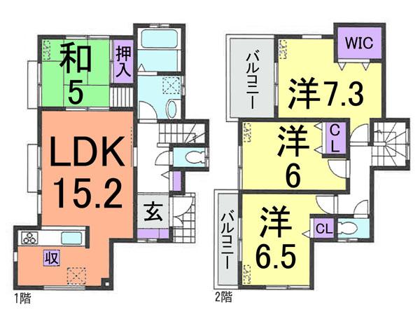 Floor plan. (1 Building), Price 31,800,000 yen, 4LDK, Land area 102.9 sq m , Building area 95.01 sq m