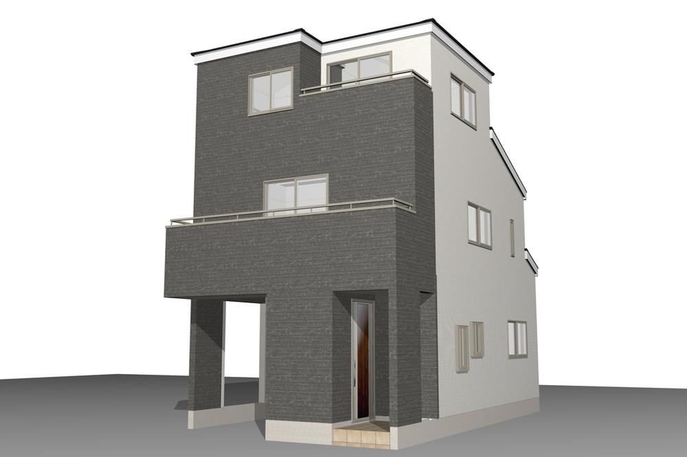Rendering (appearance). Scheduled to be completed view (Building 2)