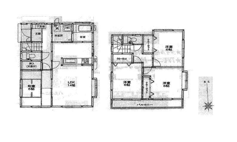 Floor plan. 27,800,000 yen, 4LDK, Land area 110.09 sq m , Building area 92.44 sq m