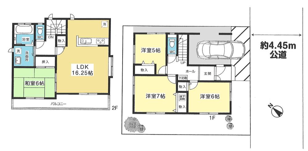 Floor plan. 48,800,000 yen, 4LDK, Land area 100.9 sq m , Building area 96.6 sq m