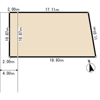 Compartment figure. Land price 31,900,000 yen, Land area 193.56 sq m