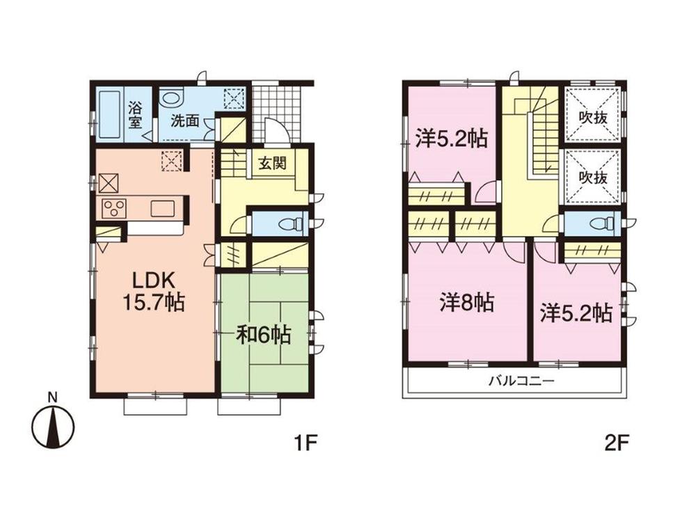 Floor plan. (1 Building), Price 31,800,000 yen, 4LDK, Land area 109.18 sq m , Building area 100.19 sq m