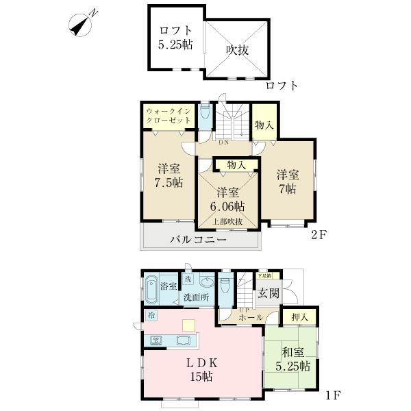 Floor plan. 44,800,000 yen, 4LDK, Land area 99.31 sq m , Building area 99.78 sq m