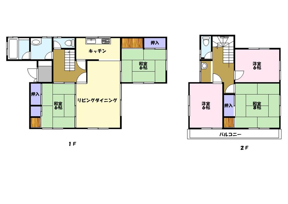 Floor plan. 33,160,000 yen, 5LDK, Land area 222.93 sq m , Building area 114.69 sq m 5LDK.