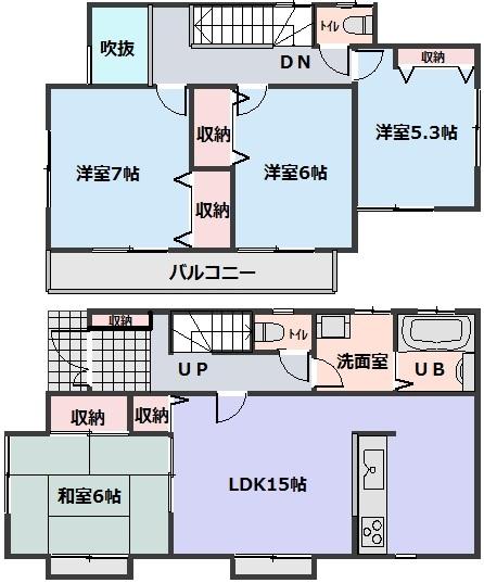 Floor plan. (19 Building), Price 29,800,000 yen, 4LDK, Land area 165.4 sq m , Building area 96.46 sq m