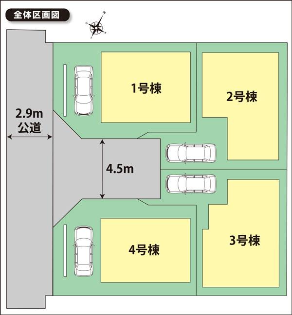 Compartment figure. 34,800,000 yen, 3LDK, Land area 71.19 sq m , Building area 92.73 sq m whole compartment view