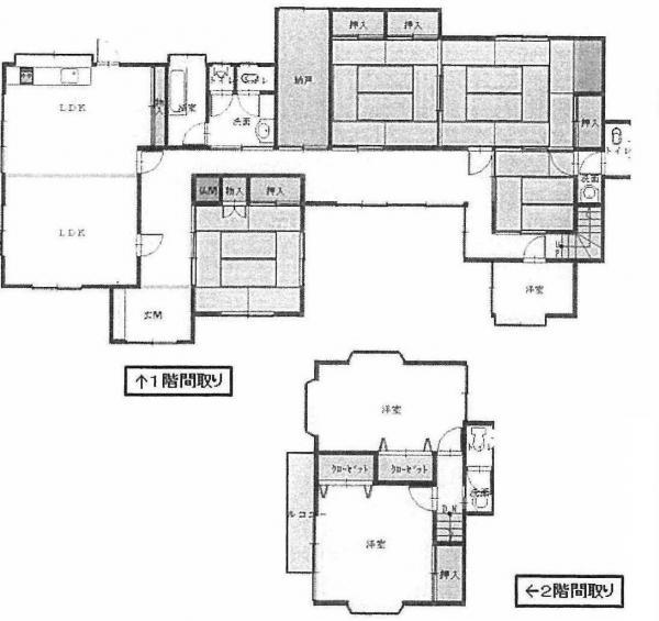 Floor plan. 12.8 million yen, 8DK, Land area 2548.76 sq m , Building area 191.73 sq m