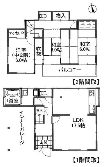 Floor plan. 12.8 million yen, 3LDK, Land area 104.16 sq m , Building area 91.48 sq m local Floor