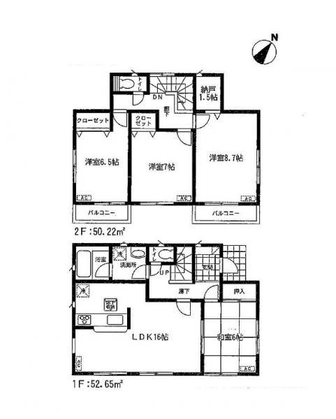 Floor plan. 27,900,000 yen, 4LDK+S, Land area 181.72 sq m , Building area 102.87 sq m