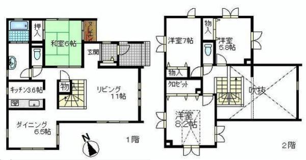 Floor plan. 26,800,000 yen, 4LDK, Land area 200.09 sq m , It attracts families with building area 123.34 sq m living in stairs