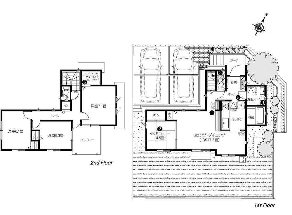 Floor plan. (5-14 Building), Price 23.2 million yen, 3LDK, Land area 183.09 sq m , Building area 98.12 sq m