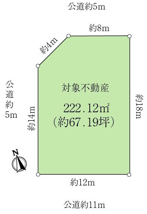 Compartment figure. Land price 16.5 million yen, Land area 222.12 sq m