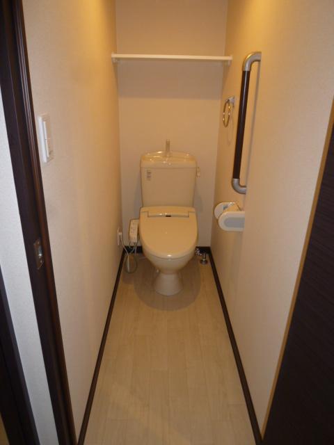 Toilet. With Washlet, Also it comes with a handrail.