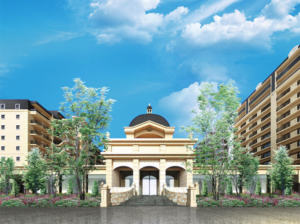 Features of the building.  [appearance] France ・ Resort city Chantilly in the Paris suburbs. It is to birth the castle Chantilly castle to represent the town in the motif, It is "ve Lena City Chiba New Town center". (Rendering)