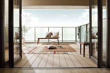 Open-air living room balcony ※ EOB type and taking pictures of the same specification ・ Which was subjected to a CG processing, shape ・ Color, etc. is slightly different from the actual.
