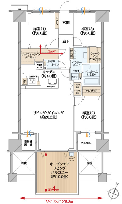 Floor: 3LDK + OB + BW + W, the occupied area: 100.26 sq m, Price: TBD