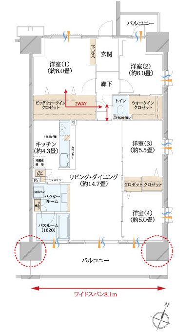 Floor: 4LDK + BW + W, the occupied area: 100.03 sq m, Price: TBD