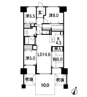Floor: 4LDK + OB + BW, the occupied area: 100.33 sq m, Price: TBD