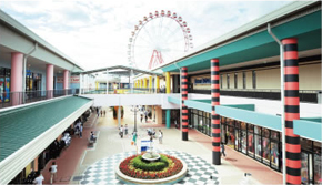 Shopping centre. Mark is 1110m Ferris wheel until BIG HOP Garden Mall Inzai.